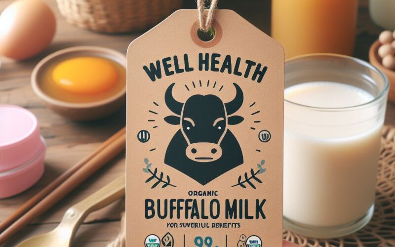 wellhealthorganic buffalo milk tag