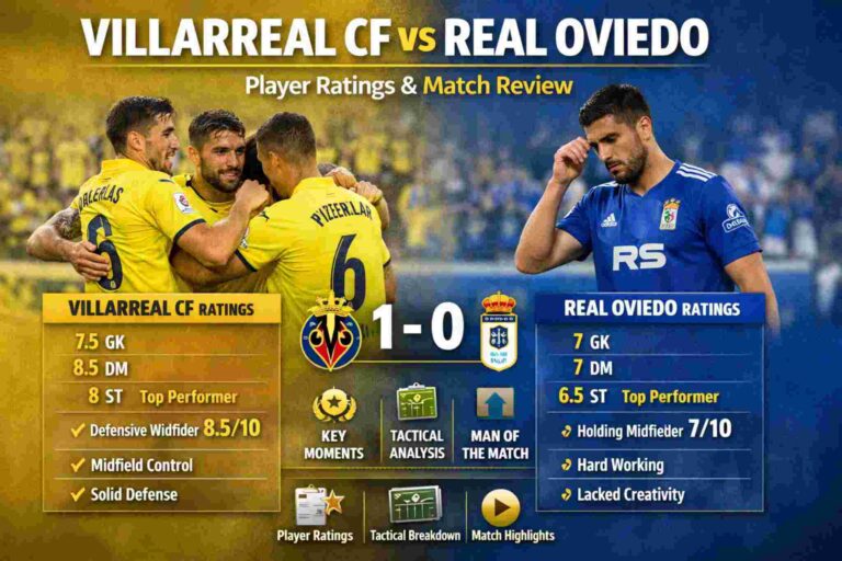 Villarreal CF vs Real Oviedo Player Ratings