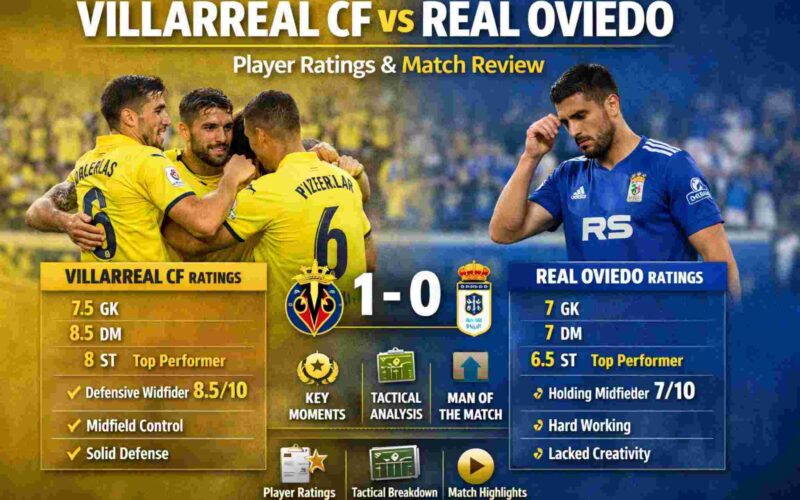 Villarreal CF vs Real Oviedo Player Ratings