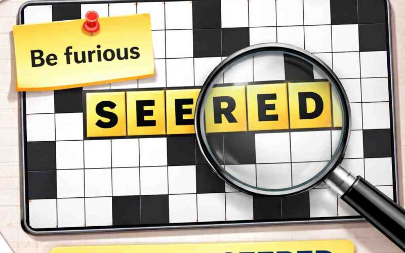 Be Furious NYT Crossword Clue